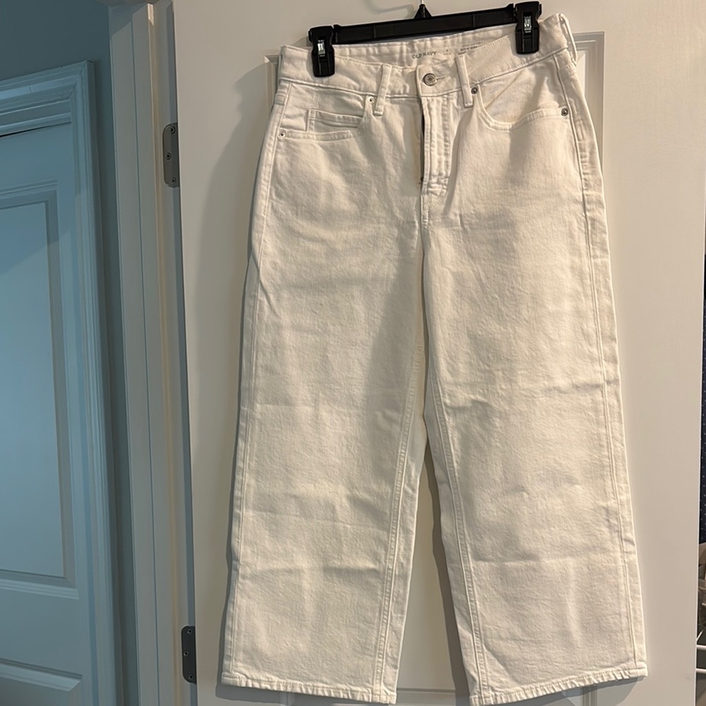 Stylish White Wide-Leg Jeans